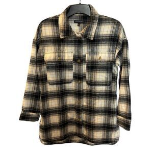 Banana Republic Men's Plaid Button-Up Long Sleeve Shirt/Jacket Size Medium